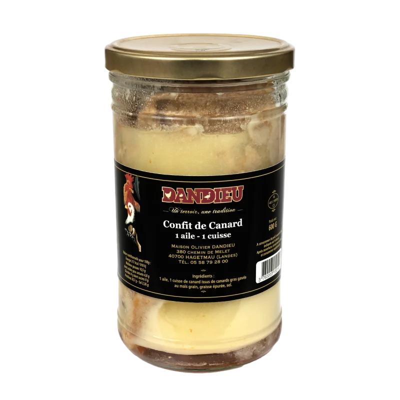 Maison Dandieu - 1/2 CANARD GRAS CONFIT (1 aile, 1 magret, 1 cuisse)