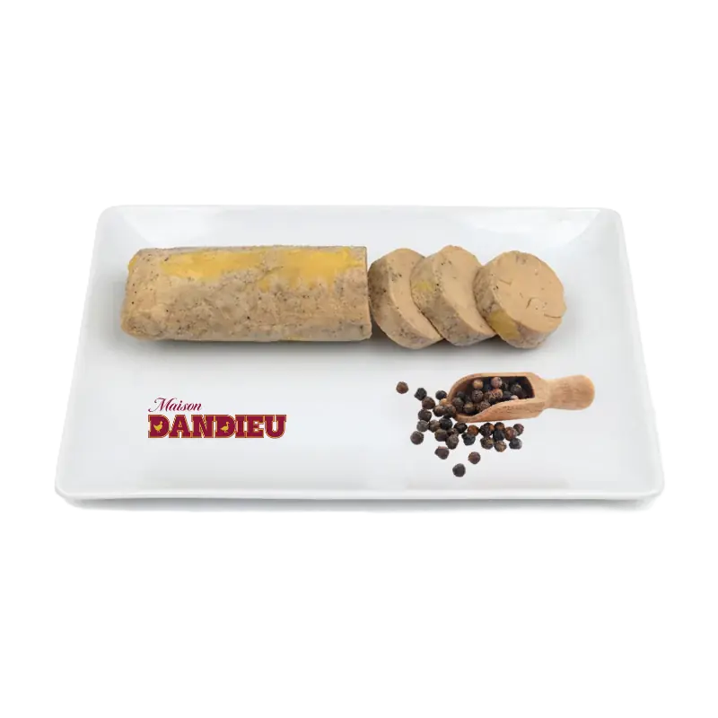 Foie gras de canard mi-cuit aux Baies de Timut ballotin 150g