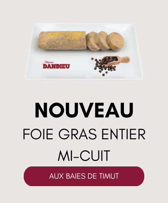 NOUVEAU FOIE GRAS ENTIER MI-CUIT AU POIVRE DE TIMUT